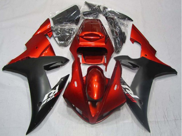 Comprare Carena Moto Yamaha YZF 1000 R1 2002-2003 - Rosso Nero Opaco