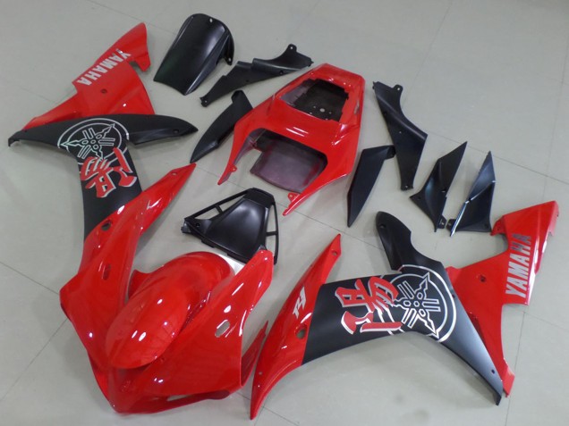 Comprare Carena Moto Yamaha YZF R1 2002-2003 - Rosso Nero Opaco