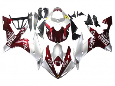 Comprare Carena Moto Yamaha YZF 1000 R1 2004-2006 - Argento Rosso Fortuna Motul