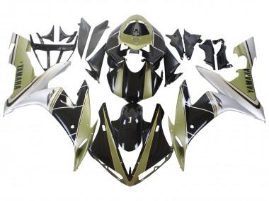 Comprare Carena Moto Yamaha YZF 1000 R1 2004-2006 - Oro Chiaro Bianco Nero Lucido