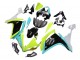 Comprare Carena Moto Yamaha YZF 1000 R1 2007-2008 - Azzurro Chiaro Verde Lime Nero