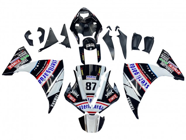 Comprare Carena Moto Yamaha YZF 1000 R1 2012-2014 - Nero Lucido Bianco Rosso Fimer Yamalube Sterilgarda 87
