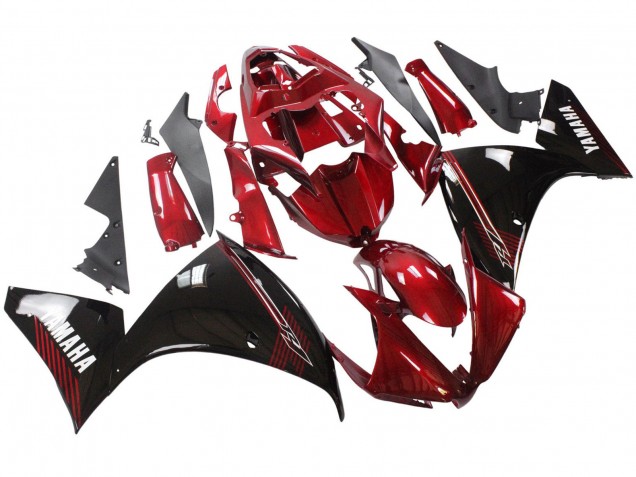 Comprare Carena Moto Yamaha YZF 1000 R1 2012-2014 - Rosso Nero Lucido