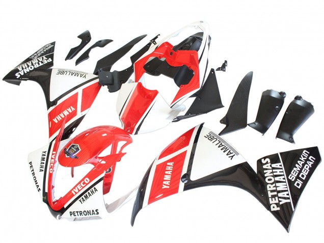 Comprare Carena Moto Yamaha YZF 1000 R1 2012-2014 - Bianco Rosso Nero Lucido Petronas
