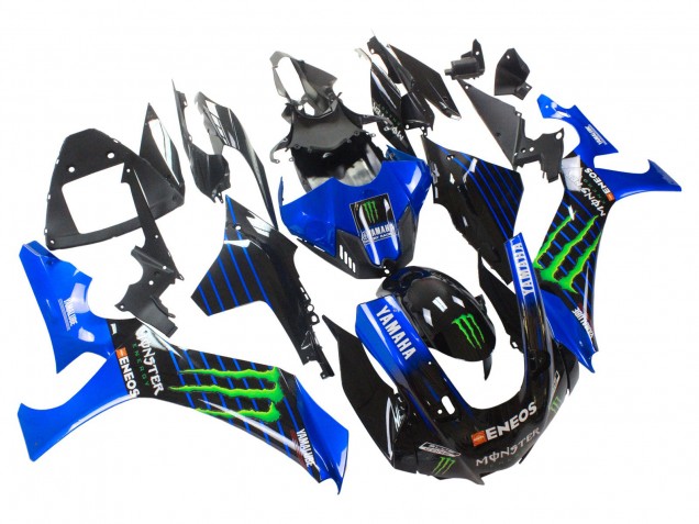 Comprare Carena Moto Yamaha YZF 1000 R1 2020-2025 - Blu Nero Verde Nero ENEOS Mostro