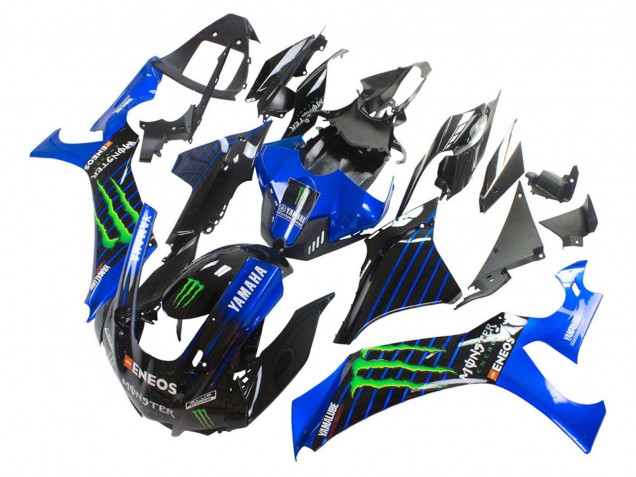 Comprare Carena Moto Yamaha YZF 1000 R1 2020-2025 - Blu Nero Verde Nero ENEOS Mostro