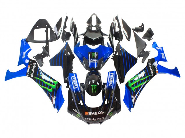 Comprare Carena Moto Yamaha YZF 1000 R1 2020-2025 - Blu Nero Verde Nero ENEOS Mostro