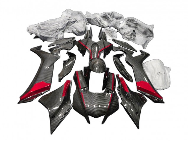 Comprare Carena Moto Yamaha YZF 1000 R1 2020-2025 - Nero Fibra di Carbonio Rosso