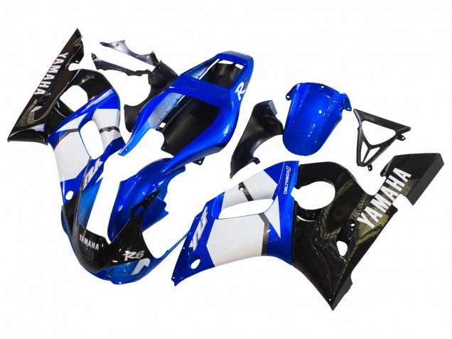 Comprare Carena Moto Yamaha YZF 600 R6 1998-2002 - Bianco Blu Nero Lucido