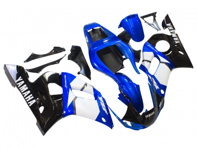 Comprare Carena Moto Yamaha YZF 600 R6 1998-2002 - Bianco Blu Nero Lucido