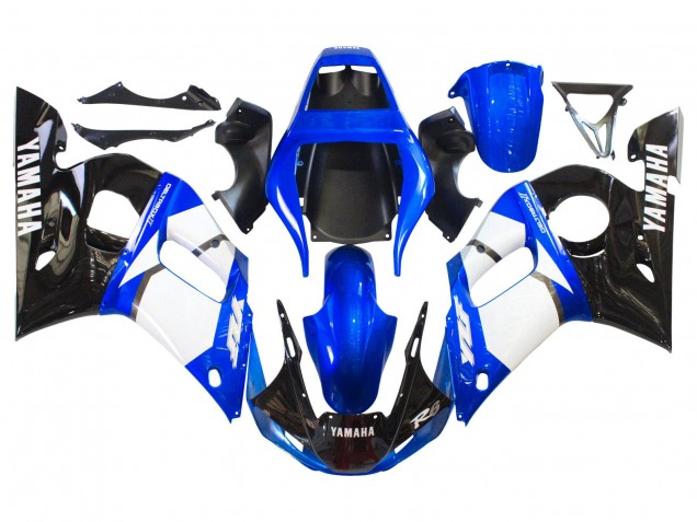 Comprare Carena Moto Yamaha YZF 600 R6 1998-2002 - Bianco Blu Nero Lucido