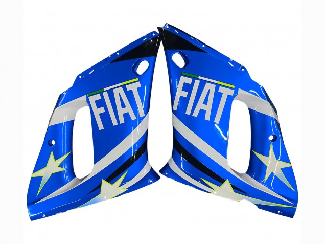 Comprare Carena Moto Yamaha YZF 600 R6 1998-2002 - Bianco Blu Neon Giallo Fiat Motul Michelin