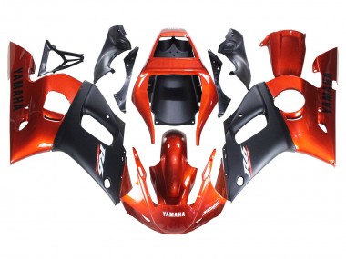 Comprare Carena Moto Yamaha YZF 600 R6 1998-2002 - Arancia Nero Opaco