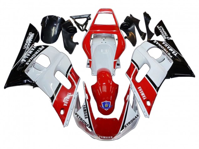 Comprare Carena Moto Yamaha YZF 600 R6 1998-2002 - Bianco Rosso Nero Petronas Yamalube 50th