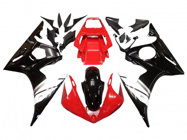 Comprare Carena Moto Yamaha YZF R6S 2006-2009 - Rosso Bianco Nero Lucido