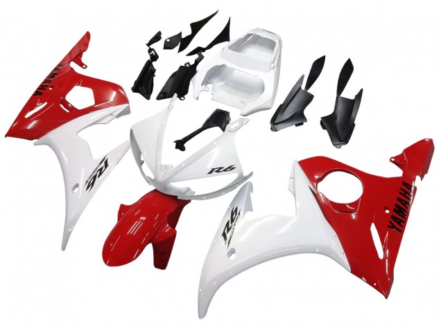 Comprare Carena Moto Yamaha YZF R6S 2006-2009 - Bianco Rosso