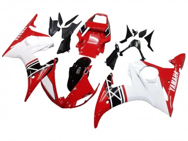 Comprare Carena Moto Yamaha YZF R6S 2006-2009 - Bianco Rosso Nero Lucido