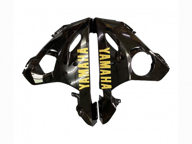 Comprare Carena Moto Yamaha YZF R6S 2006-2009 - Nero Lucido Nero Opaco Oro Decals