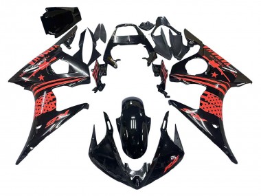 Comprare Carena Moto Yamaha YZF R6S 2006-2009 - Nero Lucido Rosso