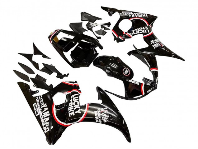Comprare Carena Moto Yamaha YZF R6S 2006-2009 - Nero Lucido Rosso Bianco Lucky Strike Motul