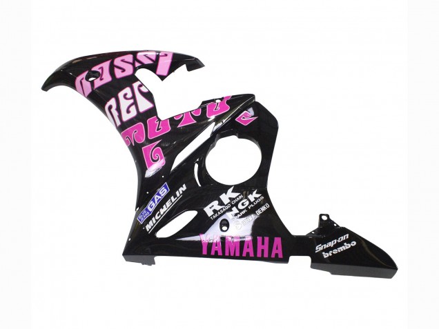 Comprare Carena Moto Yamaha YZF R6S 2006-2009 - Giallo Rosa Nero Lucido Rossi Repsol 46