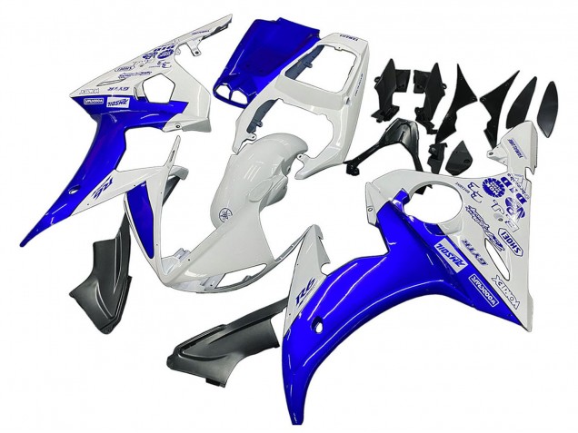 Comprare Carena Moto Yamaha YZF R6S 2006-2009 - Bianco Blu GYTR
