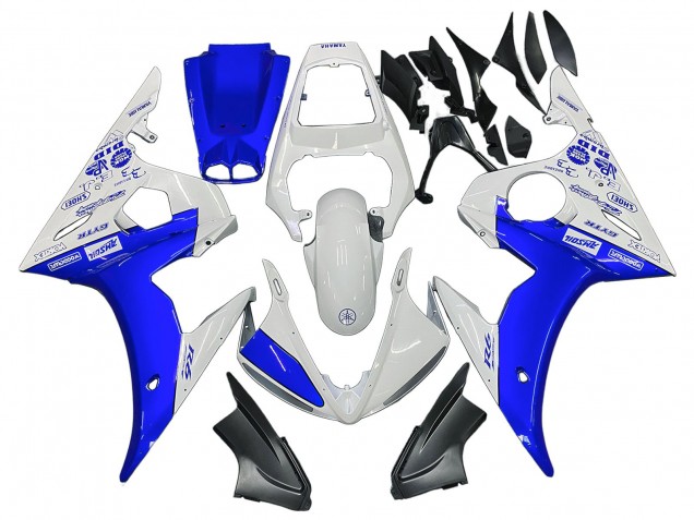 Comprare Carena Moto Yamaha YZF R6S 2006-2009 - Bianco Blu GYTR
