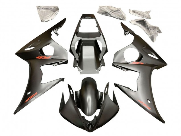 Comprare Carena Moto Yamaha YZF R6S 2006-2009 - Nero Opaco Rosso Decals