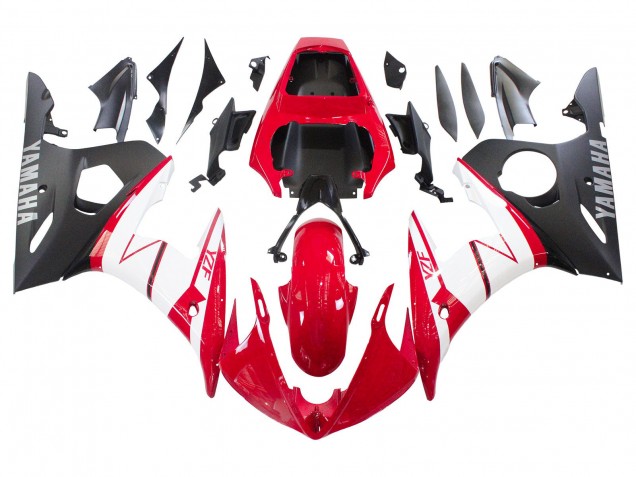 Comprare Carena Moto Yamaha YZF R6 2003-2004 - Rosso Bianco Nero Opaco