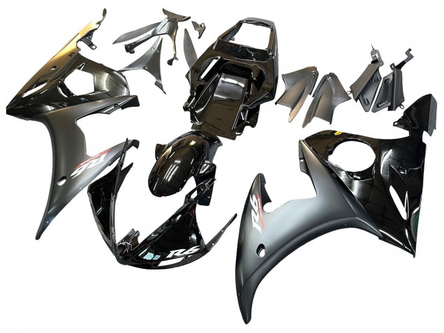 Comprare Carena Moto Yamaha YZF R6 2003-2004 - Nero Lucido Nero Opaco Oro Camaleonte