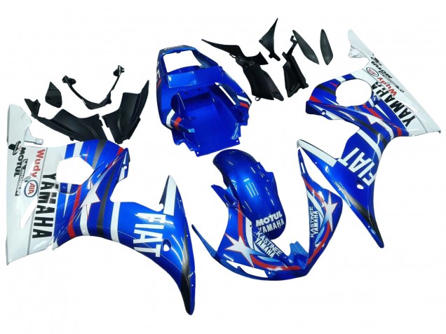 Comprare Carena Moto Yamaha YZF 600 R6 2005 - Blu Bianco Rosso Motul Michelin Fiat
