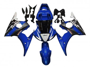 Comprare Carena Moto Yamaha YZF 600 R6 2005 - Blu Bianco Nero Yamalube