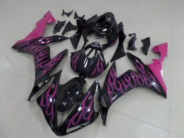 Comprare Carena Moto Yamaha YZF R1 2004-2006 - Nero Lucido Rosa Fiamma