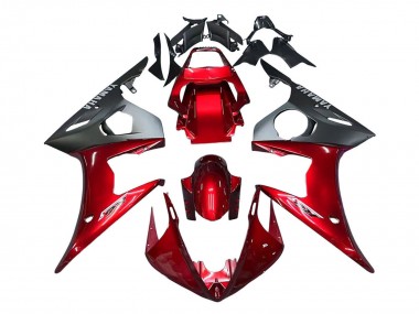 Comprare Kit Carena Moto Yamaha YZF 600 R6 2005 - Rosso Nero Opaco