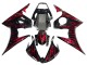 Comprare Carena Moto Yamaha YZF 600 R6 2005 - Nero Rosso Fiamma