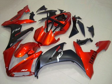 Comprare Carena Moto Yamaha YZF R1 2004-2006 - Rosso Nero Opaco