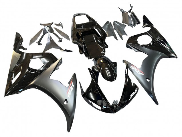 Comprare Carena Moto Yamaha YZF 600 R6 2005 - Nero Lucido Nero Opaco Oro