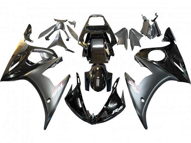 Comprare Carena Moto Yamaha YZF 600 R6 2005 - Nero Lucido Nero Opaco Oro