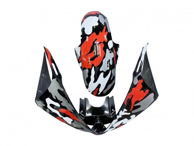Comprare Carena Moto Yamaha YZF 600 R6 2005 - Nero Rosso Grigio Camouflage