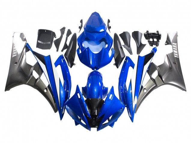 Comprare Carena Moto Yamaha YZF 600 R6 2006-2007 - Blu Bianco Nero Lucido