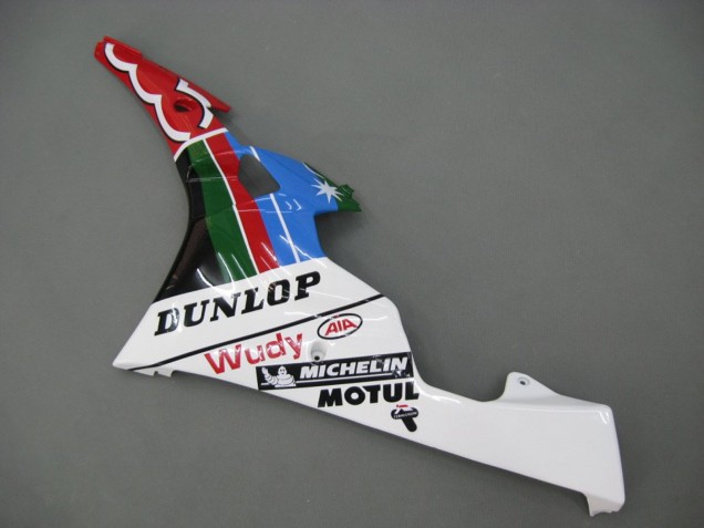 Comprare Carena Moto Yamaha YZF 600 R6 2006-2007 - Blu Verde Bianco Rosso Dunlop Michelin Motul
