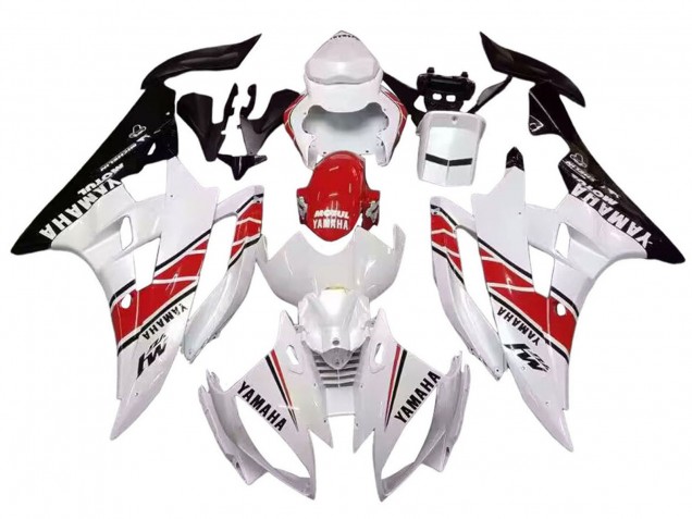 Comprare Carena Moto Yamaha YZF 600 R6 2006-2007 - Bianco Rosso Nero Motul