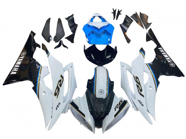 Comprare Carena Moto Yamaha YZF 600 R6 2008-2016 - Bianco Blu Nero Lucido
