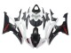 Comprare Carena Moto Yamaha YZF 600 R6 2008-2016 - Bianco Nero Opaco Rosso Decals