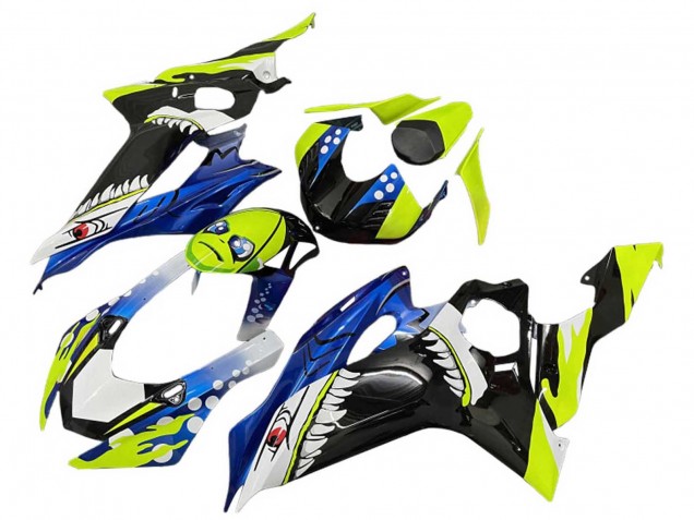 Comprare Carena Moto Yamaha YZF 600 R6 2008-2016 - Verde Blu Nero Squalo