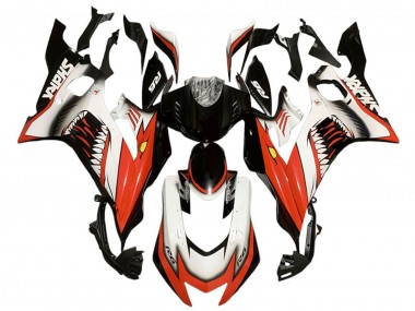 Comprare Carena Moto Yamaha YZF 600 R6 2017-2023 - Bianco Rosso Nero Squalo