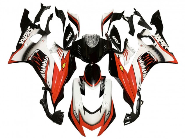 Comprare Carena Moto Yamaha YZF 600 R6 2017-2023 - Bianco Rosso Nero Squalo
