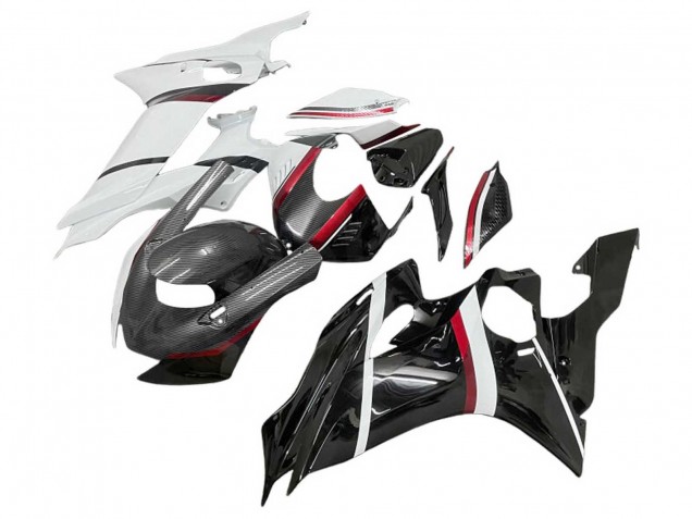 Comprare Carena Moto Yamaha YZF 600 R6 2017-2023 - Bianco Rosso Nero Lucido Fibra di Carbonio Stile
