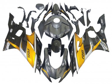 Comprare Carena Moto Yamaha YZF 600 R6 2017-2023 - Oro Nero Fibra di Carbonio