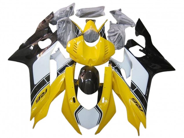 Comprare Carena Moto Yamaha YZF 600 R6 2017-2023 - Bianco Giallo Nero Lucido
